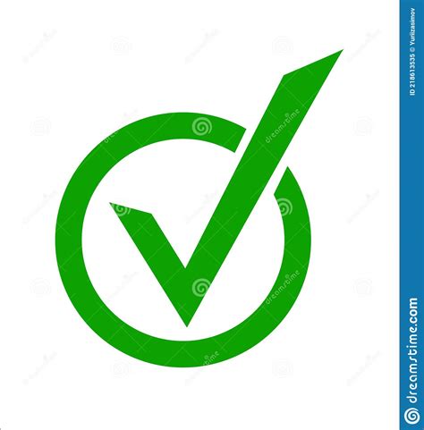 Green Check Mark Icon In A Circle Tick Symbol In Green Color Vector Illustration Stock Vector