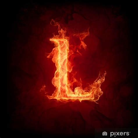 Fire Letter L Wall Mural • Pixers® • We Live To Change Alphabet Letters