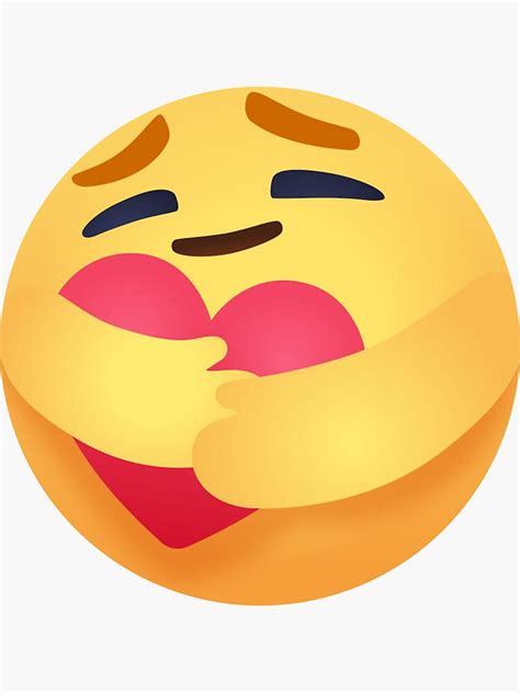 Care Emoji Facebook Hug React Sticker For Sale By Lilspringroll Redbubble