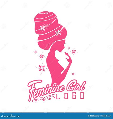 Feminine Girl Logo Stock Vector Illustration Of Greeting 222852898