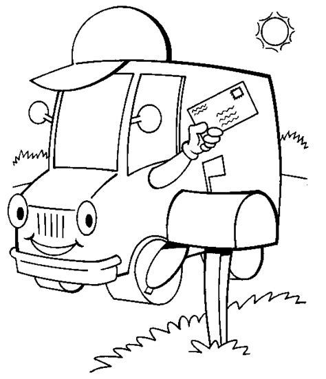 Mail Truck Drawing at GetDrawings | Free download