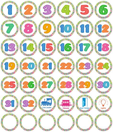 Buy Wisdompro 1 32 Colorful Number Stickers Line Up Spotsdots For