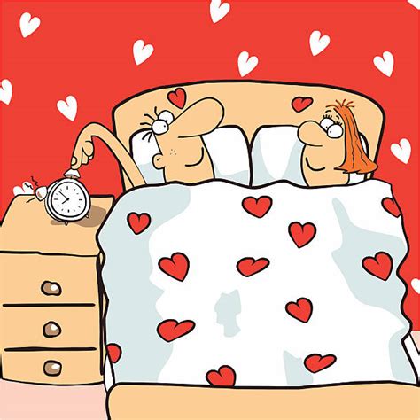 Romantic Couples In Bed Pictures Illustrations Royalty Free Vector