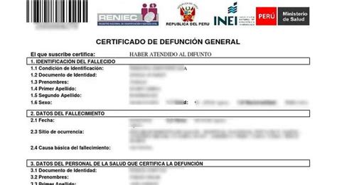 Certificado De Defunción En Perú Trámite AquÍ