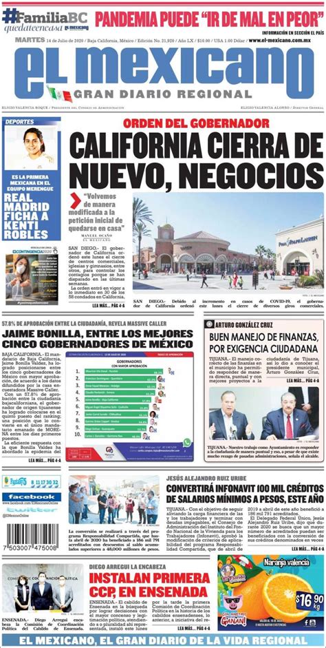 Newspaper El Mexicano El Gran Diario Regional Mexico Newspapers In