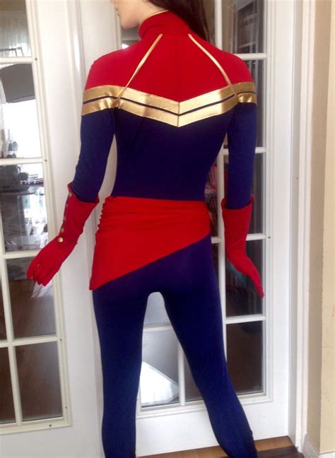 Captain Marvel Superhero Costume Cosplaycustom Made Etsy