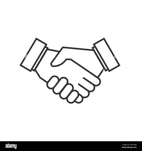 Business Agreement Handshake Vector Icons Agreement Symbol Partnership