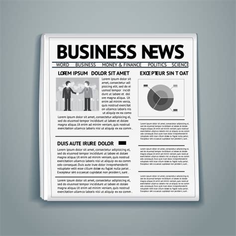 Vector Business Newspaper Illustrator Graphics ~ Creative Market