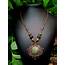 Gemstone Mixed Metal Necklace With Viking Knit Chain  Jan E O Jewelry