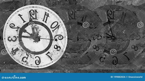 Time Travel Clock Fourth Dimension Stock Illustration Illustration Of