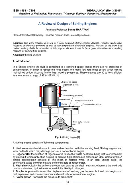 Pdf A Review Of Design Of Stirling Engines