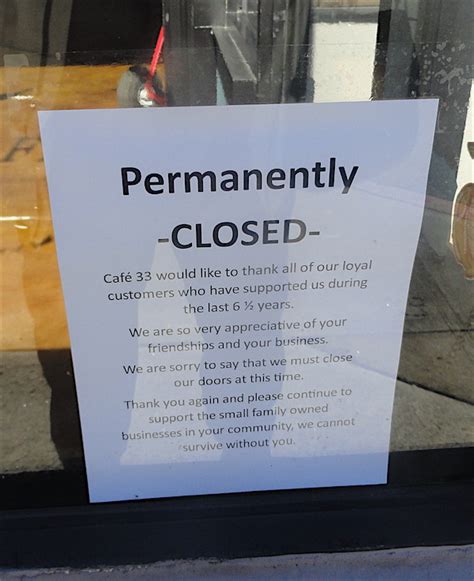 Café 33 Restaurant Closes After More Than Six Years In Sprayberry Area