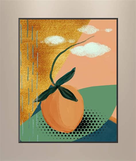 Arte Abstracto De La Pared Imprimible En Naranja Estampado Etsy