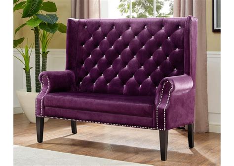 Odina Loveseat Chair Purple Ivan Smith Furniture