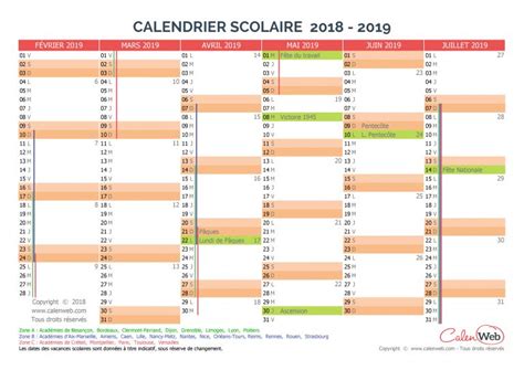Calendrier Scolaire Semestriel 2018 2019 Avec Affichage Des Tout