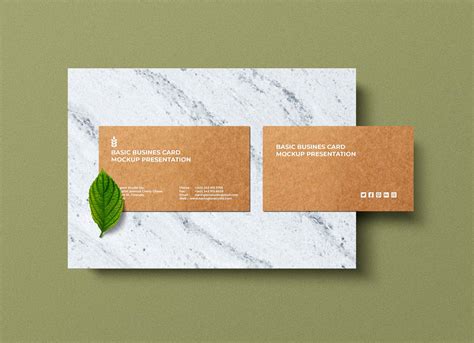 Kraft Paper Business Card Mockup Free Psd Templates