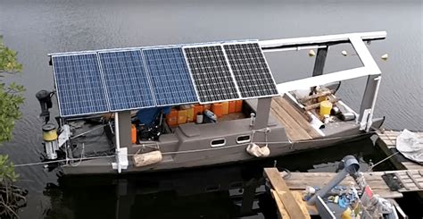 Hem one edge with black duct tape. Check out this DIY solar-powered boat, "the Shark Slicer" | Cottage Life