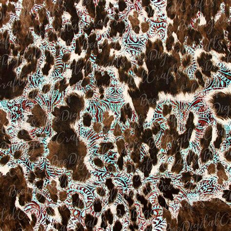 Cowhide And Tooled Leather Background Sublimation Download Cw Etsy