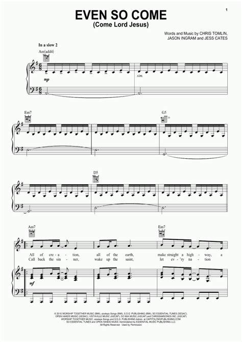 Lord I Need You Piano Sheet Music Onlinepianist