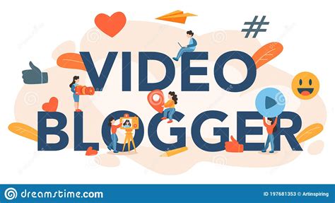 Video Blogger Typographic Header Share Video Content In The Internet