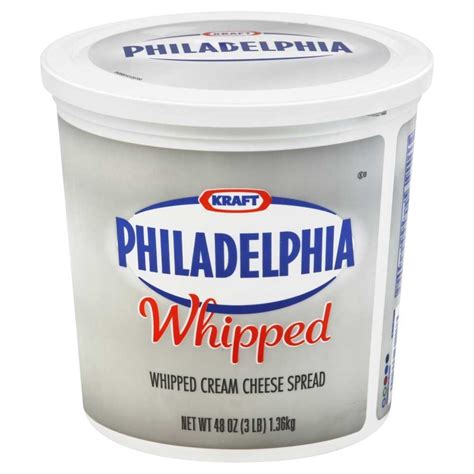 Kraft Philadelphia Whipped Cream Cheese Tub 3 Pound 6 Per Case