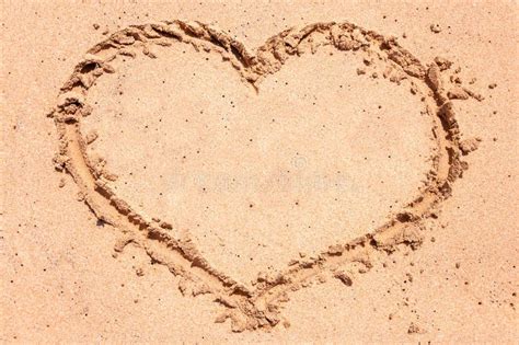 Heart Drawn In Sand Stock Image Image Of Summer Shore 36956599