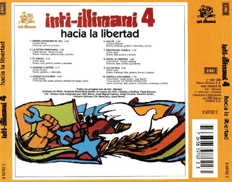 Carátula Trasera de Inti Illimani Hacia La Libertad Portada