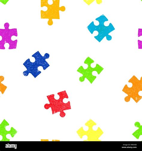 Puzzle Seamless Pattern Background Stock Vector Image And Art Alamy