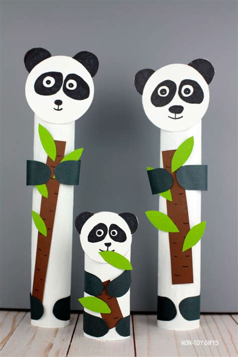 Paper Roll Panda Craft Easy Zoo Animal Craft For Kids Panda Craft