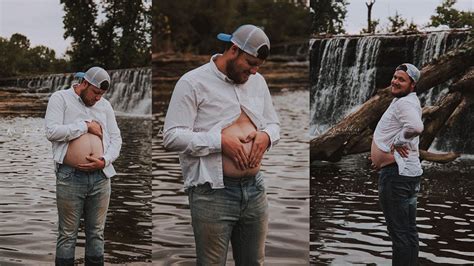 Man Takes Wifes Place In Hilarious Maternity Photo Shoot Surprise