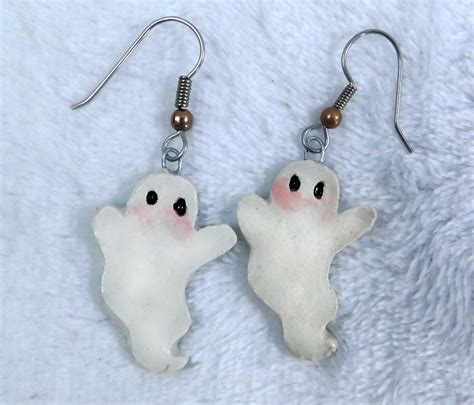 Spooky Ghost Earrings Ghost Earrings Casper The Ghost Etsy