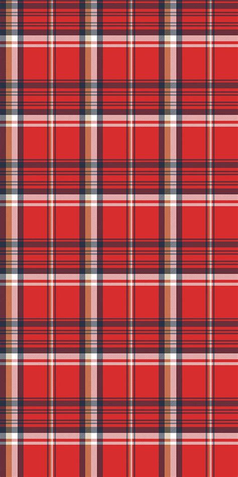 Red Plaid Fabric Texture Pixel Seamless Pattern Stock Vector