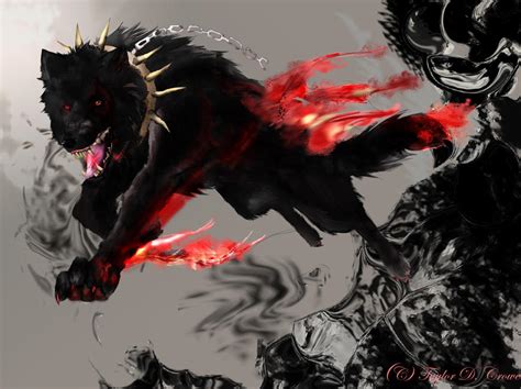 Demon Wolf Request By Therockycrowe On Deviantart