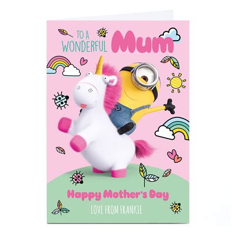 Buy Personalised Minions Mothers Day Card Unicorn Mum For Gbp 229