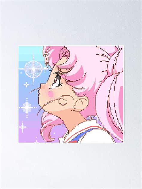 Sailor Chibi Moon Pixel Art Poster For Sale By Ssydneyart Redbubble