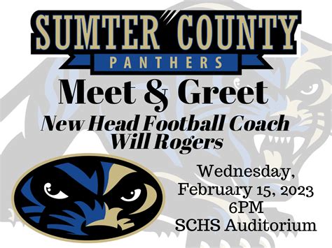 Sumter County High School To Host A Meet And Greet With The Panthers New