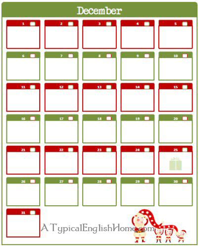 A Typical English Home Freebie Thursday Christmas Planner Printables