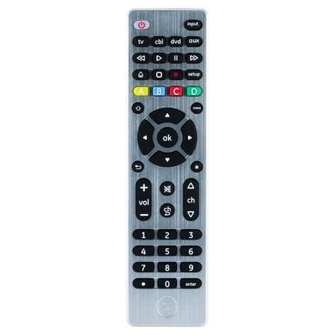 Ge Ge 4 Device Universal Remote Control Brushed Silver Designer Series