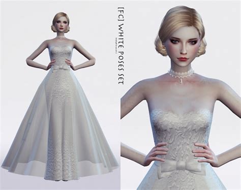 White Dress Special Poses At Flower Chamber Sims 4 Updates