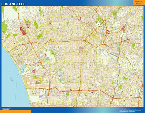 Mapa De Los Angeles Mapas De Pared