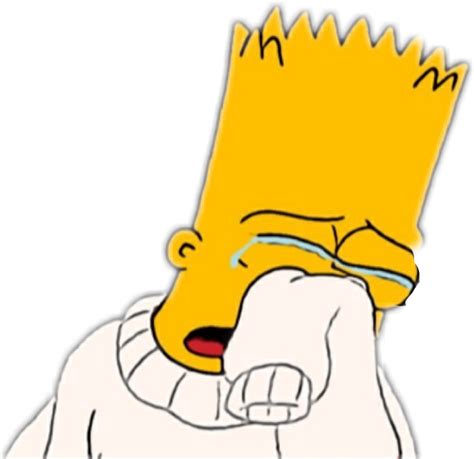 Download Facial Yellow Sadness Crying Expression Simpson Bart Hq Png