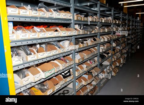 Factory Stores Spare Parts Bins Storage Maintenance Stock Photo Alamy