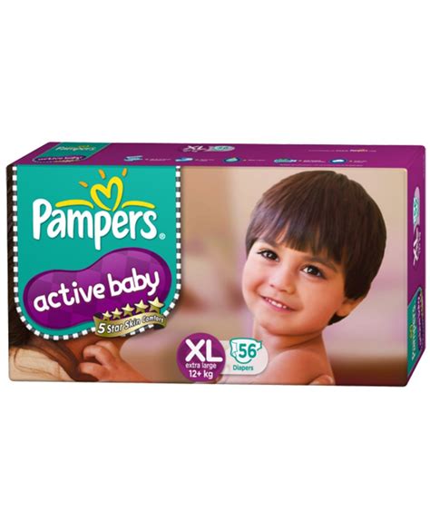 Buy Pampers Active Baby Regular Diaper Xl 56 Pcs Pack Of 2 Online