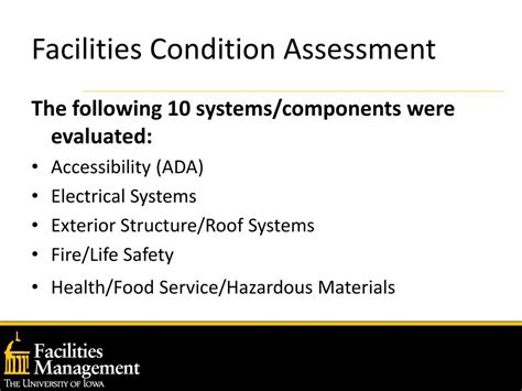 Ppt Facilities Condition Assessment Powerpoint Presentation Free