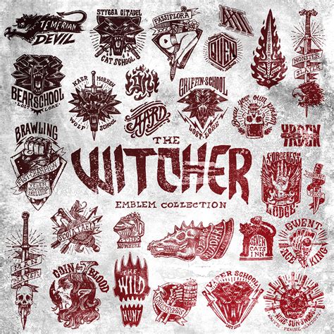 The Witcher Emblem Collection By Robba Sc Mir S Cdn Cf Behance Net Submitted By Hvitserkr To