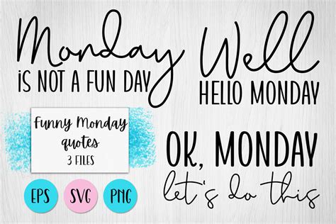 Funny Monday Quotes SVG Graphic By BlueberryMuffin Designs Creative