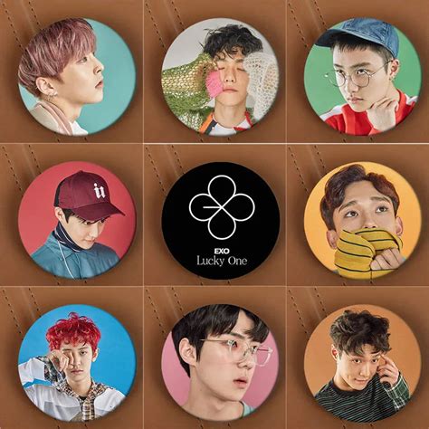 Youpop Kpop Exo Exact Monster Lucky One Album Brooch K Pop Pin Badge Accessories For Clothes Hat