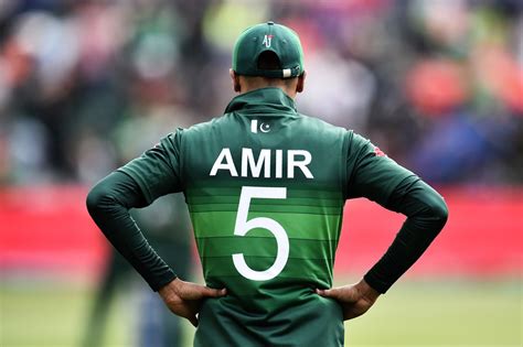 Mohammad Amirs Name On The Back Of His Jersey