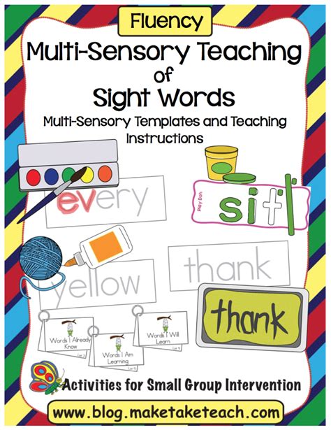 Multi Sensory Teaching Of Sight Words Make Take And Teach