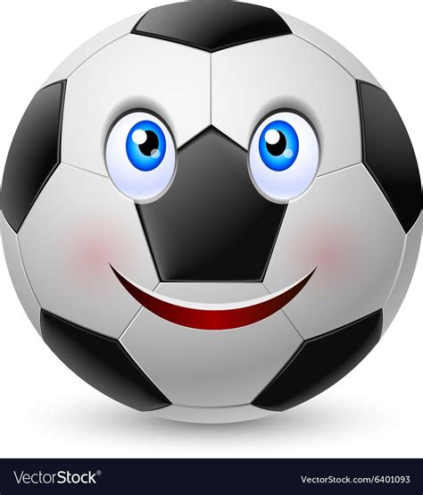 A Soccer Ball With Blue Eyes And A Smile